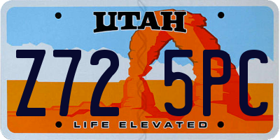 UT license plate Z725PC