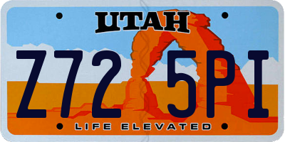 UT license plate Z725PI
