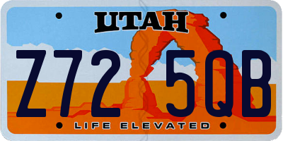 UT license plate Z725QB