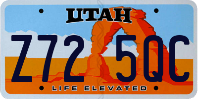 UT license plate Z725QC
