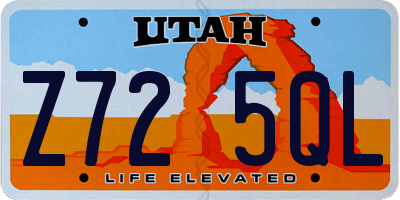 UT license plate Z725QL