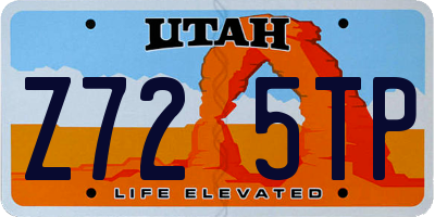 UT license plate Z725TP