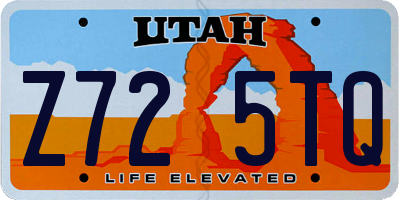 UT license plate Z725TQ