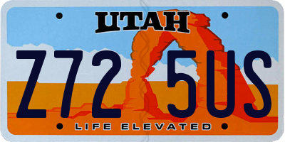 UT license plate Z725US