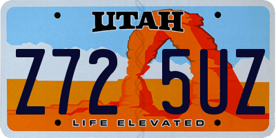 UT license plate Z725UZ