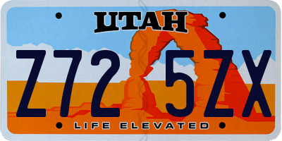 UT license plate Z725ZX