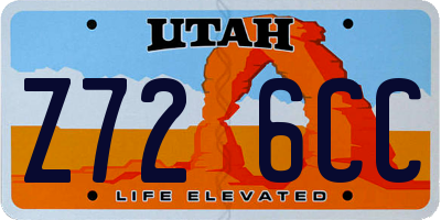 UT license plate Z726CC