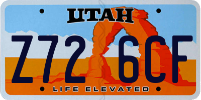 UT license plate Z726CF