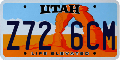 UT license plate Z726CM
