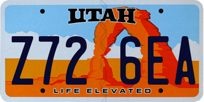 UT license plate Z726EA