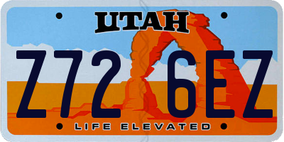UT license plate Z726EZ
