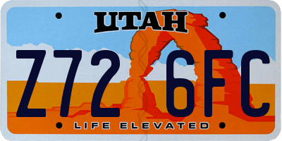 UT license plate Z726FC
