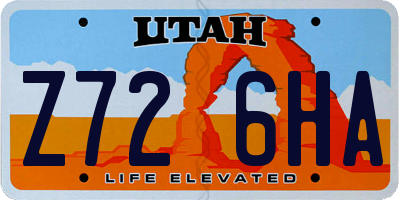 UT license plate Z726HA