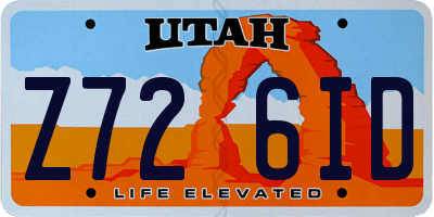 UT license plate Z726ID