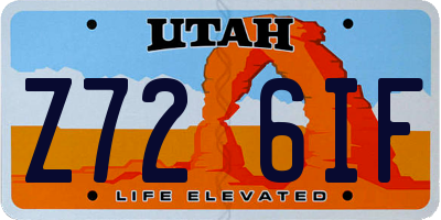 UT license plate Z726IF