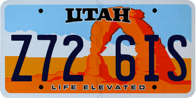 UT license plate Z726IS