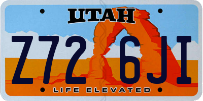 UT license plate Z726JI