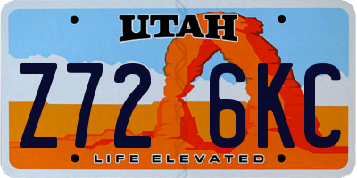 UT license plate Z726KC