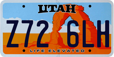 UT license plate Z726LH