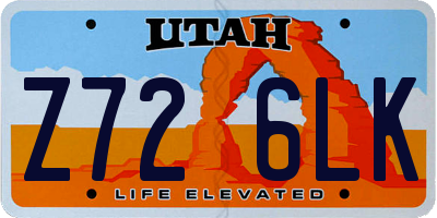 UT license plate Z726LK