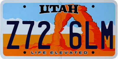 UT license plate Z726LM