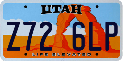UT license plate Z726LP