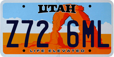 UT license plate Z726ML