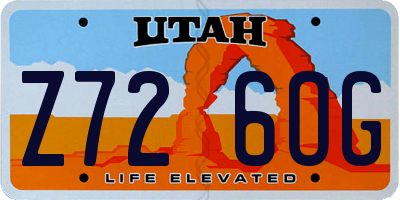 UT license plate Z726OG