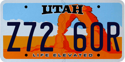 UT license plate Z726OR