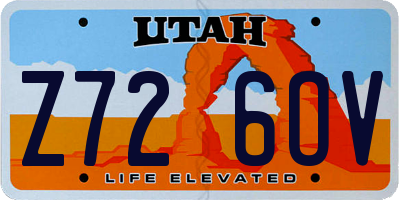 UT license plate Z726OV