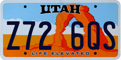 UT license plate Z726QS