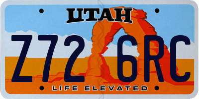 UT license plate Z726RC