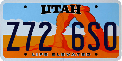 UT license plate Z726SO