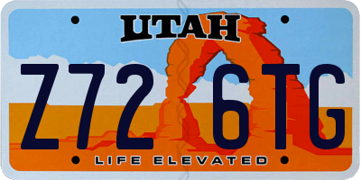 UT license plate Z726TG