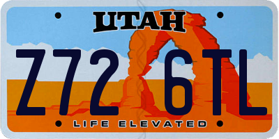 UT license plate Z726TL