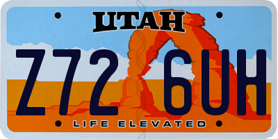 UT license plate Z726UH