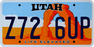UT license plate Z726UP