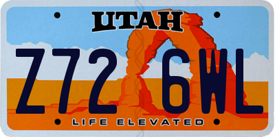 UT license plate Z726WL