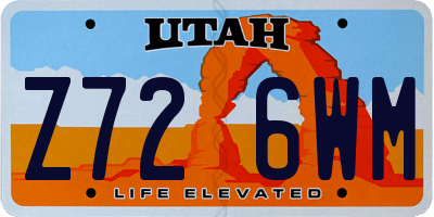 UT license plate Z726WM