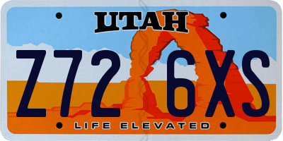 UT license plate Z726XS