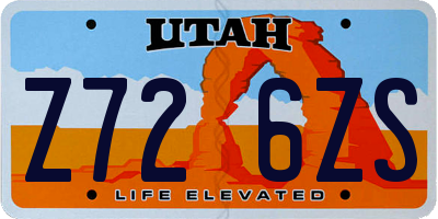 UT license plate Z726ZS
