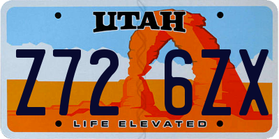 UT license plate Z726ZX