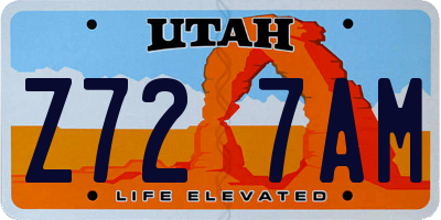 UT license plate Z727AM