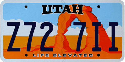 UT license plate Z727II