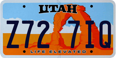 UT license plate Z727IQ