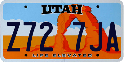 UT license plate Z727JA
