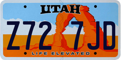 UT license plate Z727JD