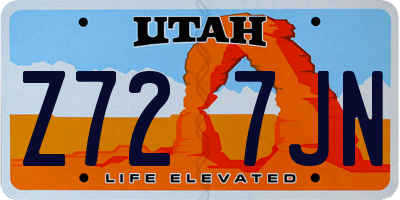 UT license plate Z727JN