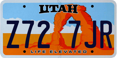 UT license plate Z727JR