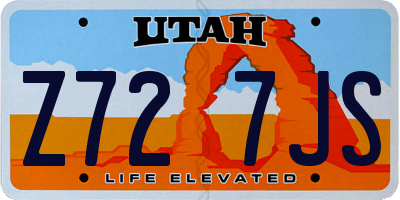 UT license plate Z727JS